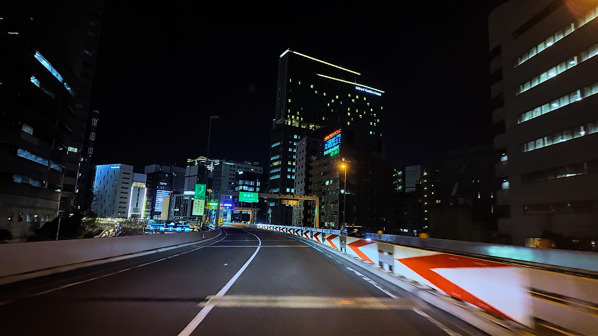 東京高速道路(ＫＫ線) 首都高速道路八重洲線 夜の景色 | 実景インサートCカム